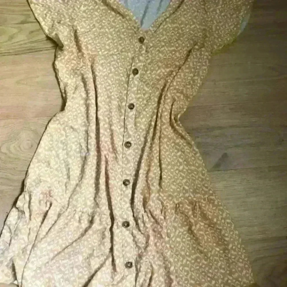 Yellow patterned lightweight mini dress - Picture 8 of 11